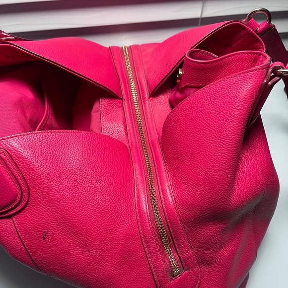 Coach Pebbled Leather Tote / Shoulder Bag | Raspberry Pink | Retail - Picture 7 of 11